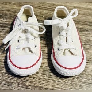 Converse AllStar Chuck Taylor Classic Canvas White Red Blue Shoes-Toddler 7C